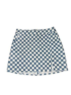 Checkerboard Blue and White Mini Skirt